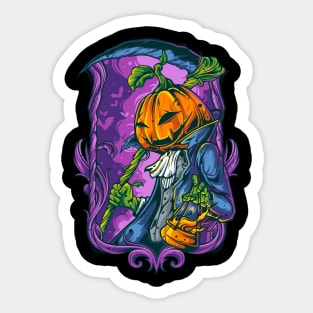 Halloween pumpkin boy Sticker